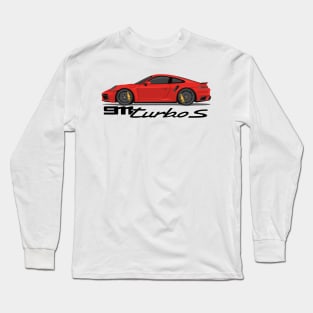 supercar 911 turbo s 992 red Long Sleeve T-Shirt